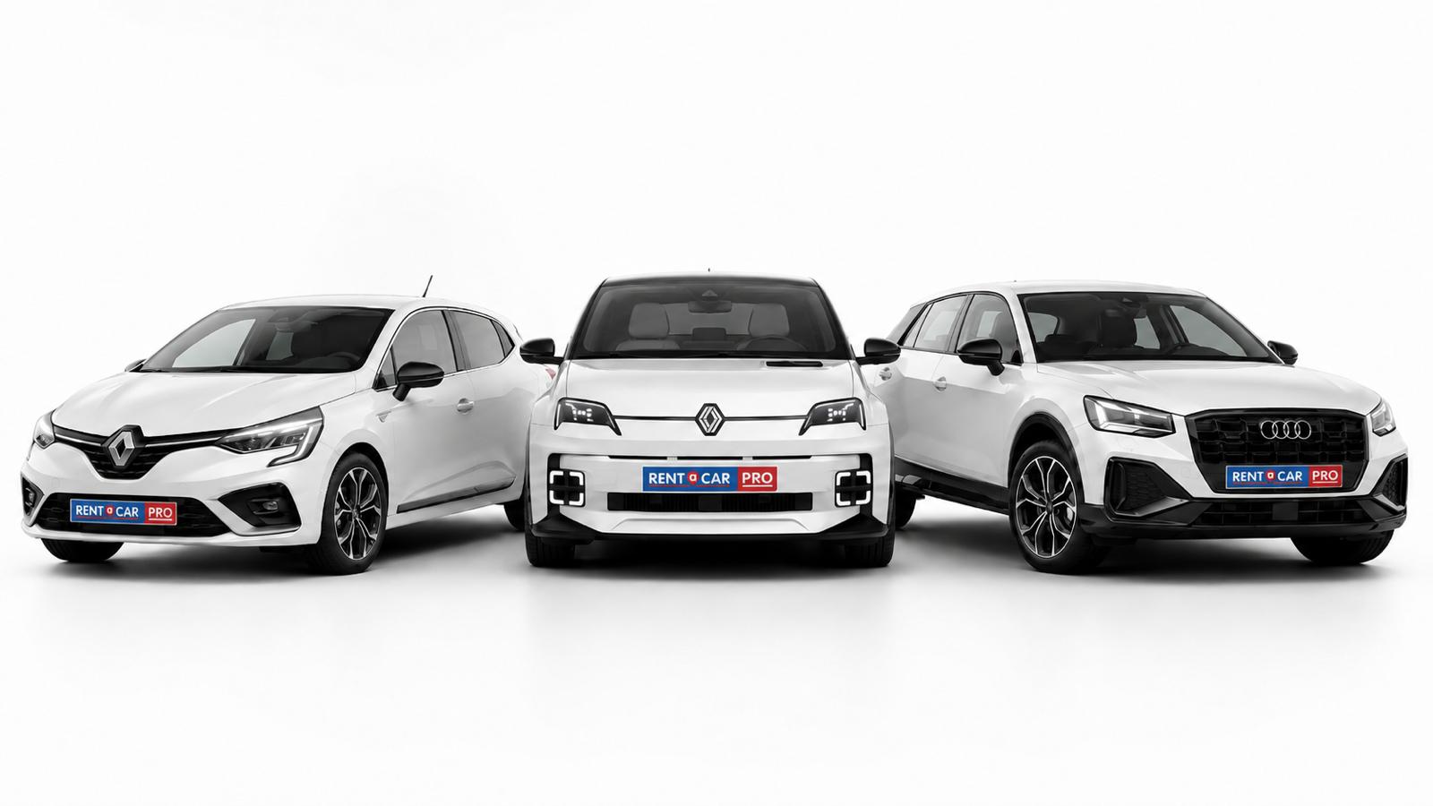 Voitures particulières Rent-A-Car PRO — Renault Clio, R5, Audi Q2