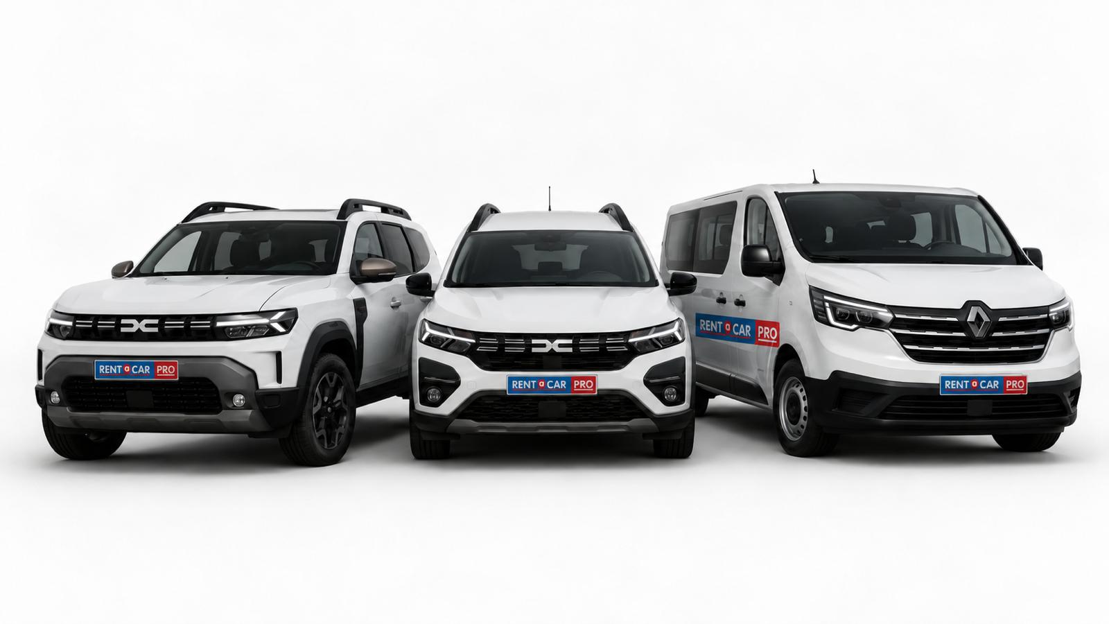 Véhicules spécifiques Rent-A-Car PRO — Dacia Duster, SUV, Trafic